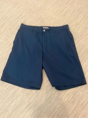 Peter Millar Men's Navy Flat-Front Performance Shorts